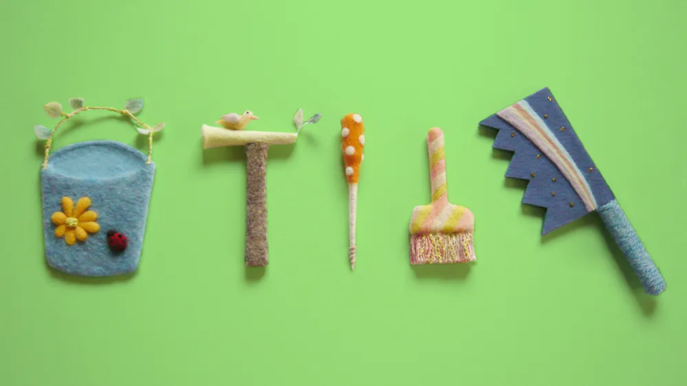 かわいい工具の立体フェルトラスト