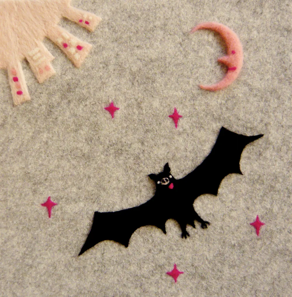 美的コウモリフェルトイラスト