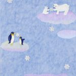 しろくまとペンギンのフェルトイラスト